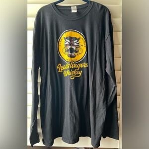 Gildan - 2XL & Medium - NWOT - Black Long Sleeve Tee with Yellow Graphic